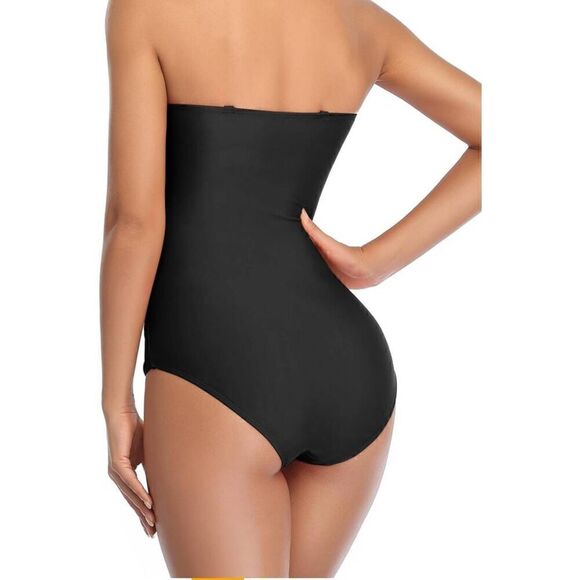 Smismivo Size Large Tummy Control One Piece Swimsuit Ruched - Picture 4 of 7